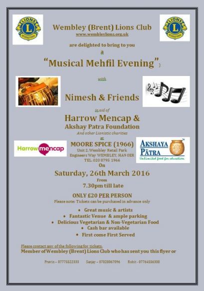 Mehfil Flyer 26th Mar 2016